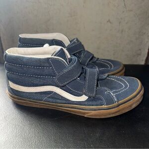 Vans Kids Navy and White High-Top Sneakers